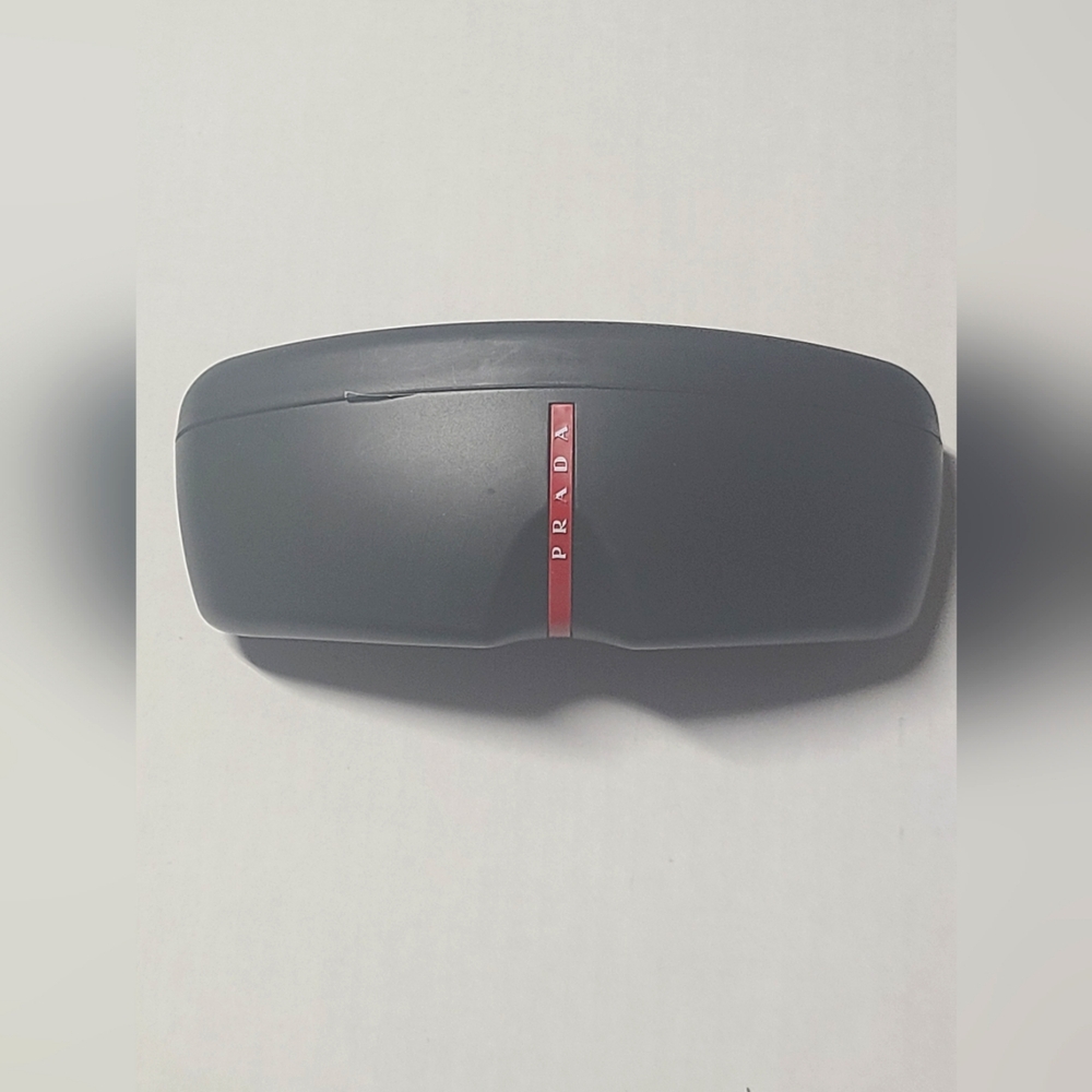 Prada Black and Red Hard Clamshell Sunglasses Case